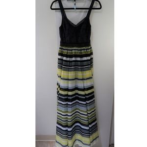 Urban Outfitters Yellow Striped Maxi Dress